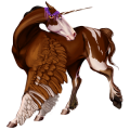 Winged unicorn Gypsy Vanner Chestnut Tobiano